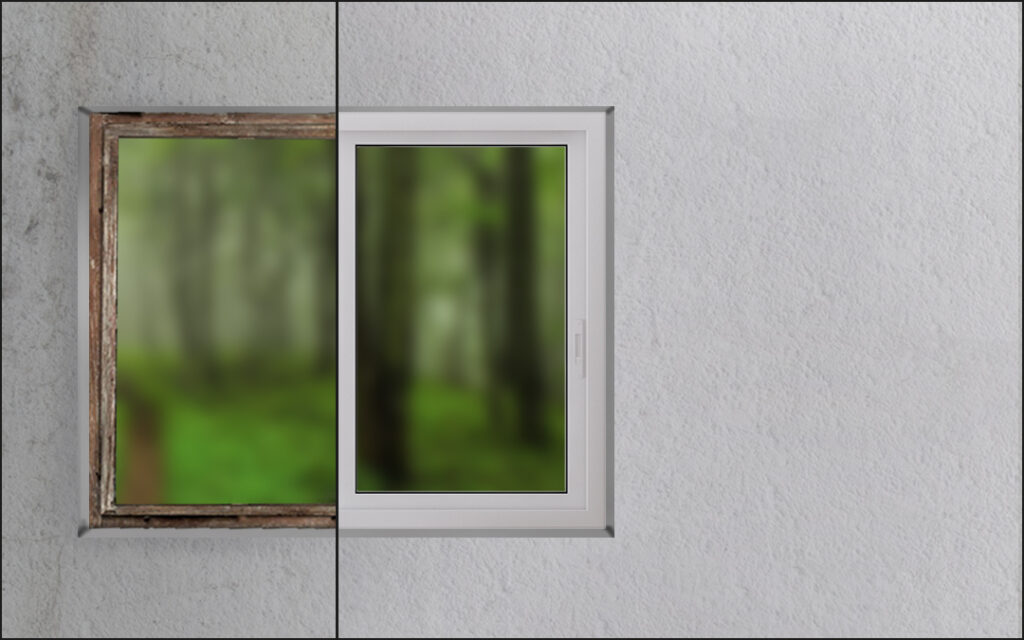 wood and upvc